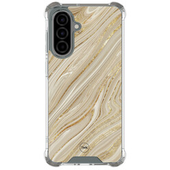 TMK Samsung Galaxy A56 shockproof hoesje - Golden marble