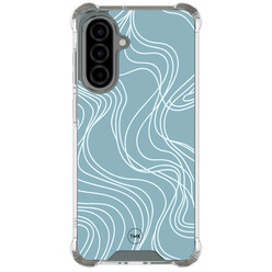 TMK Samsung Galaxy A56 shockproof hoesje - Soft blue waves