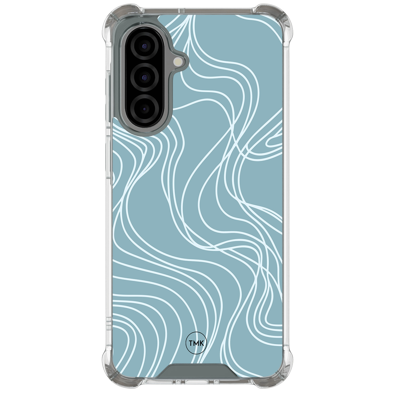 TMK Samsung Galaxy A56 shockproof hoesje - Soft blue waves