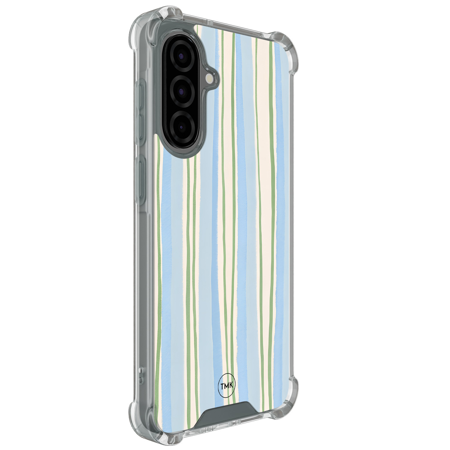 TMK Samsung Galaxy A56 shockproof hoesje - Pastelblauwe strepen