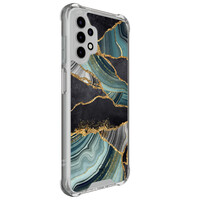 TMK Samsung Galaxy A13 4G shockproof hoesje - Marble jade stone