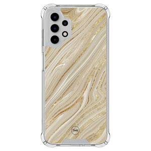 TMK Samsung Galaxy A13 4G shockproof hoesje - Golden marble