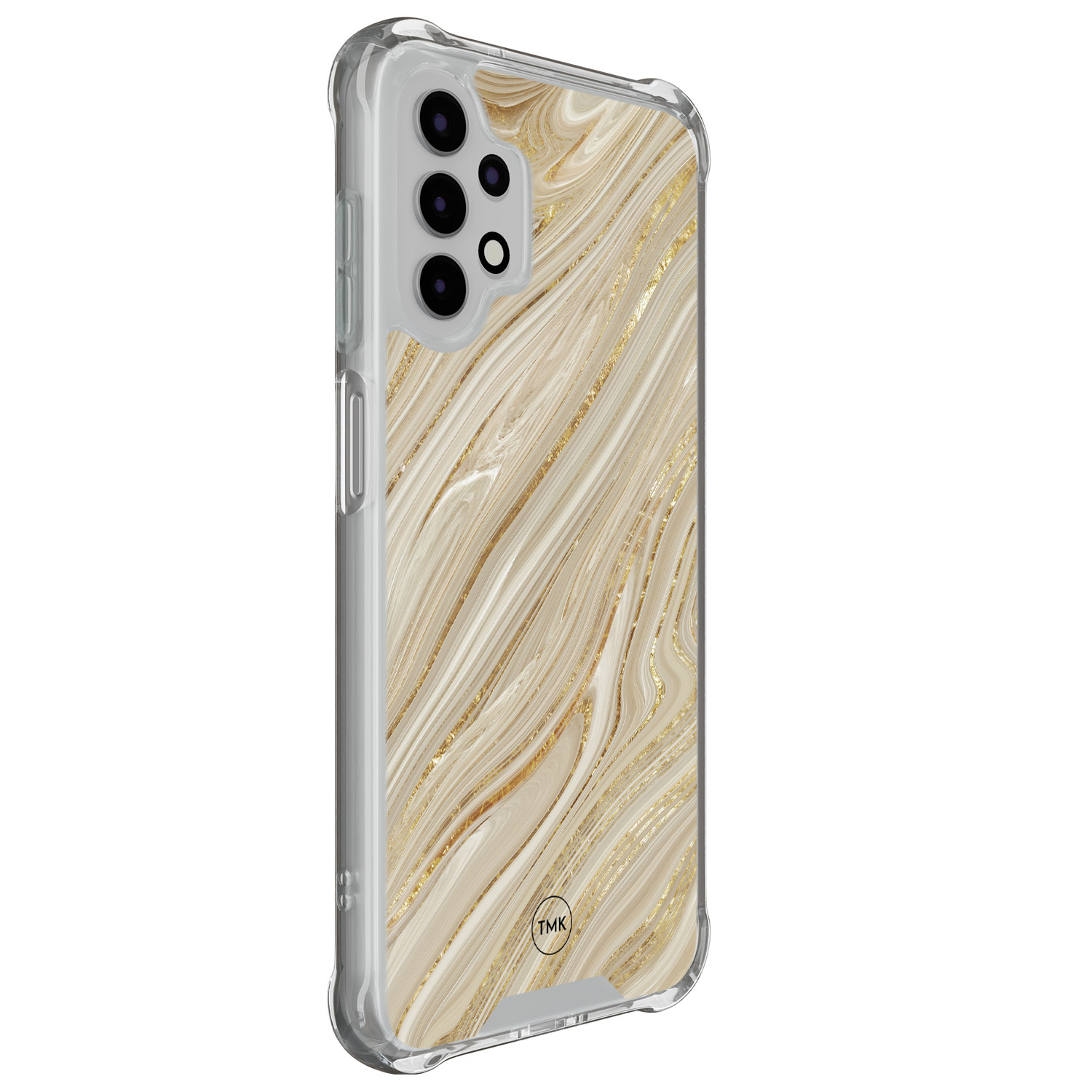 TMK Samsung Galaxy A13 4G shockproof hoesje - Golden marble