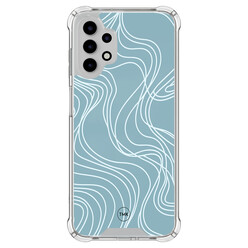 TMK Samsung Galaxy A13 4G shockproof hoesje - Soft blue waves