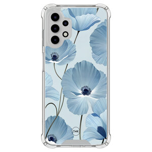TMK Samsung Galaxy A13 4G shockproof hoesje - Blauw bloemenveld