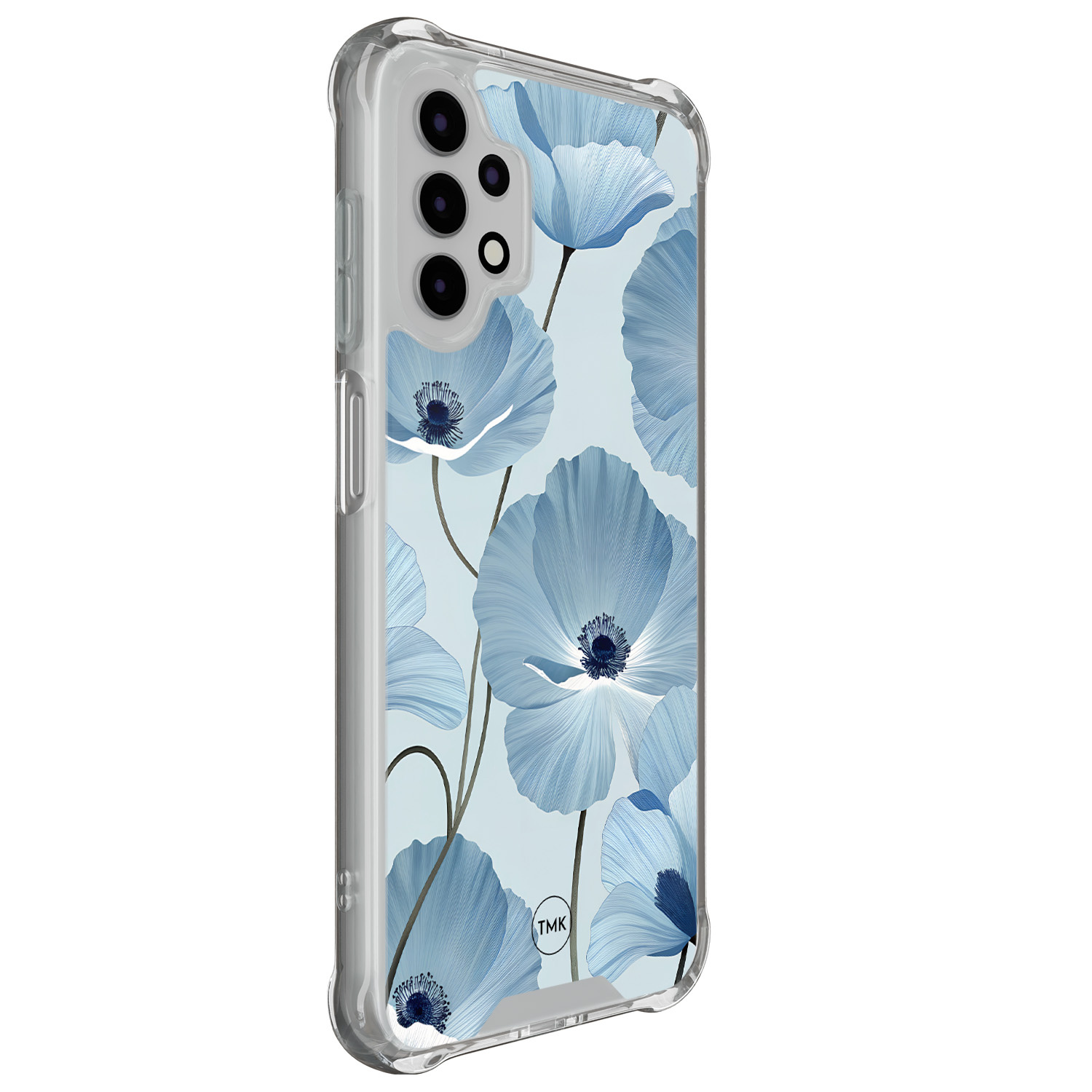 TMK Samsung Galaxy A13 4G shockproof hoesje - Blauw bloemenveld