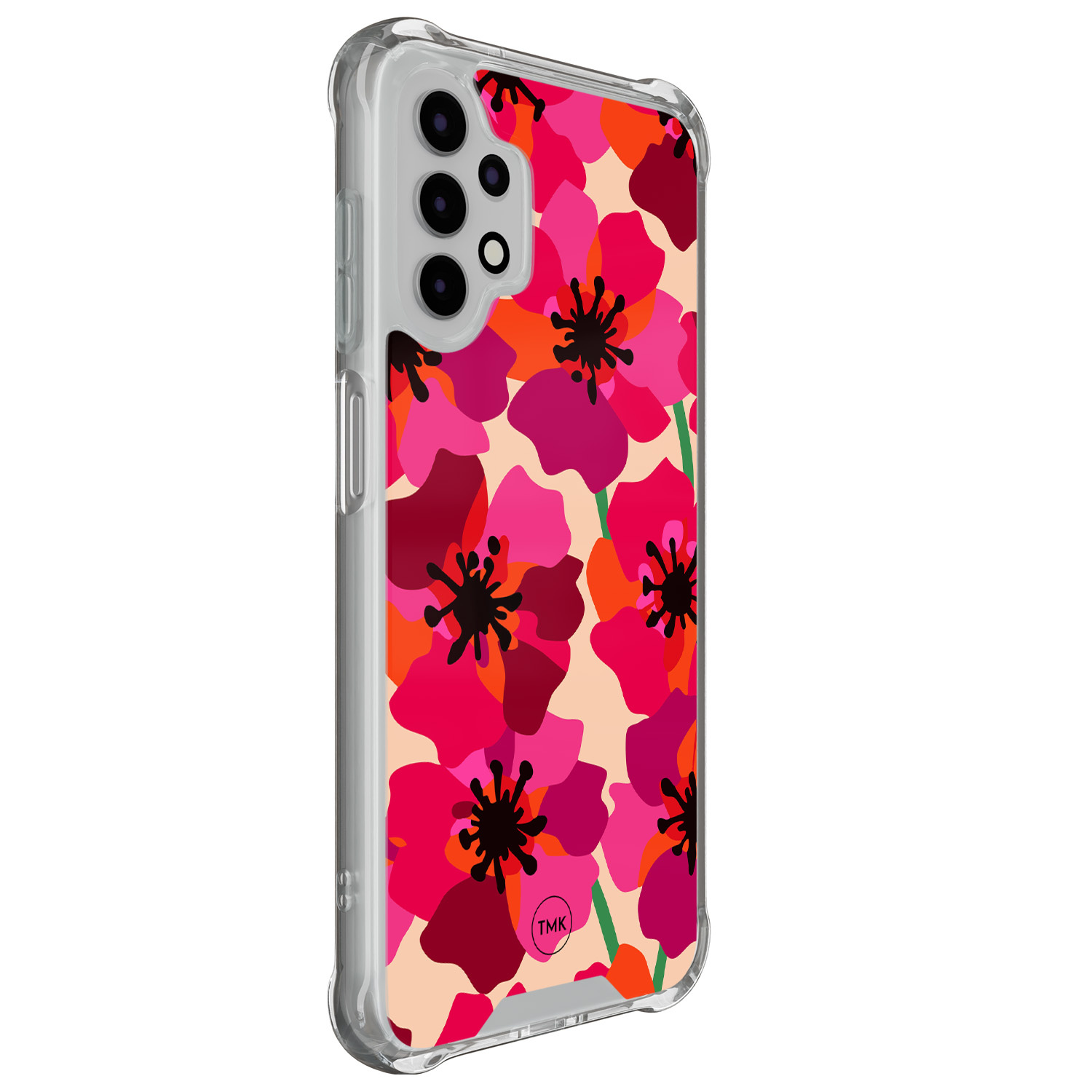 TMK Samsung Galaxy A13 4G shockproof hoesje - Pink floral bliss