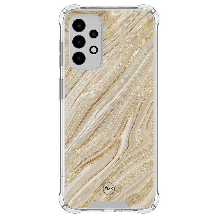 TMK Samsung Galaxy A52(s) shockproof hoesje - Golden marble