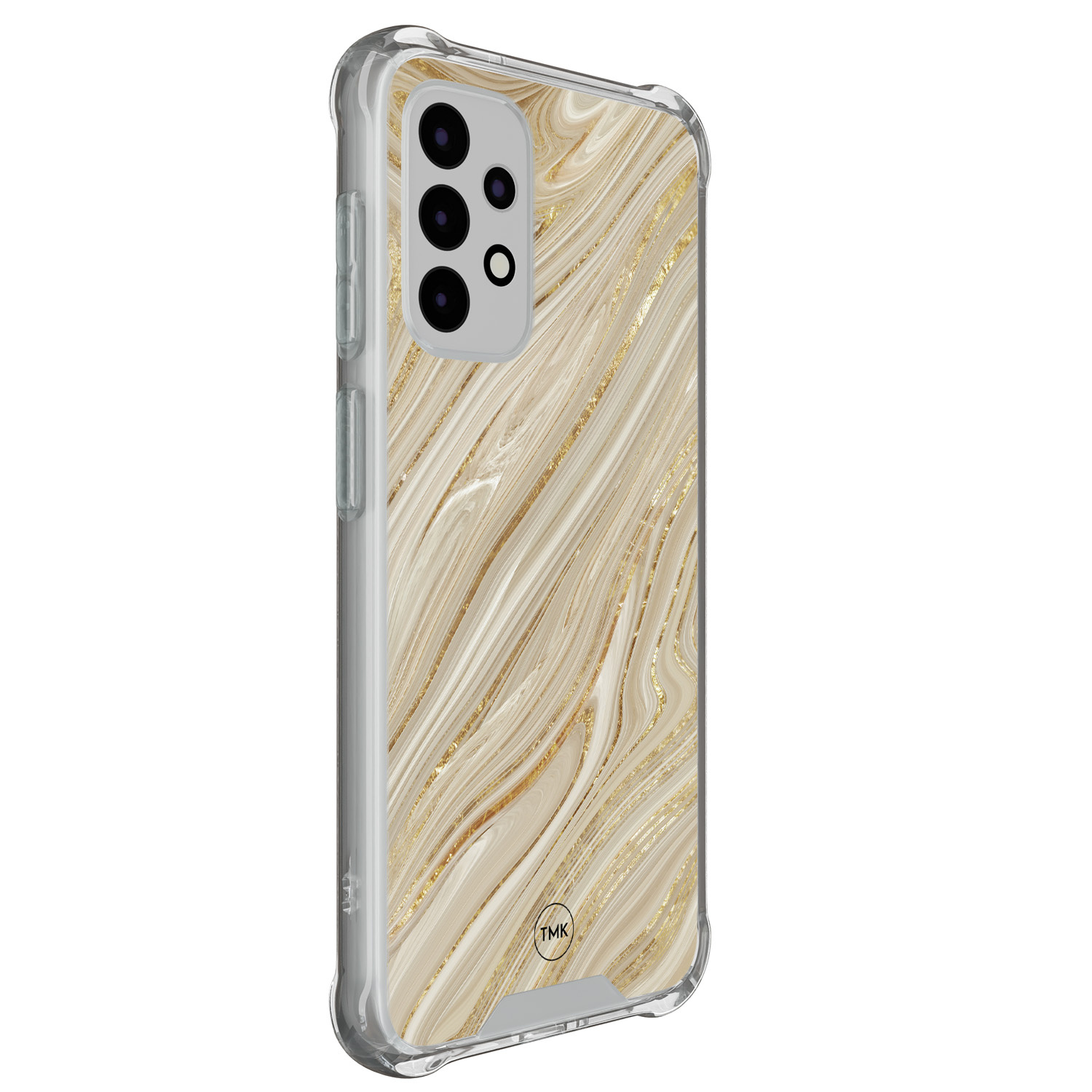 TMK Samsung Galaxy A52(s) shockproof hoesje - Golden marble