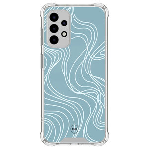 TMK Samsung Galaxy A52(s) shockproof hoesje - Soft blue waves