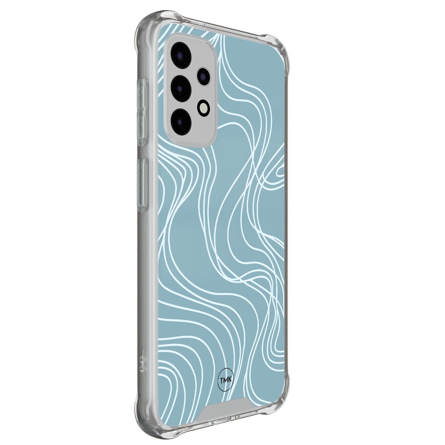 TMK Samsung Galaxy A52(s) shockproof hoesje - Soft blue waves