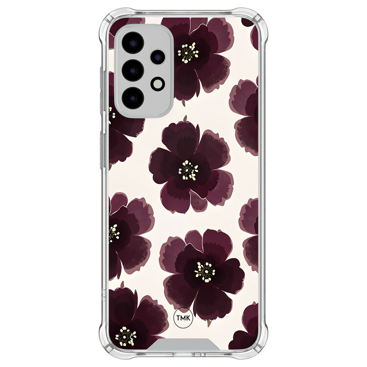 Casevibes Samsung Galaxy A52(s) shockproof hoesje - Burgundy flowers