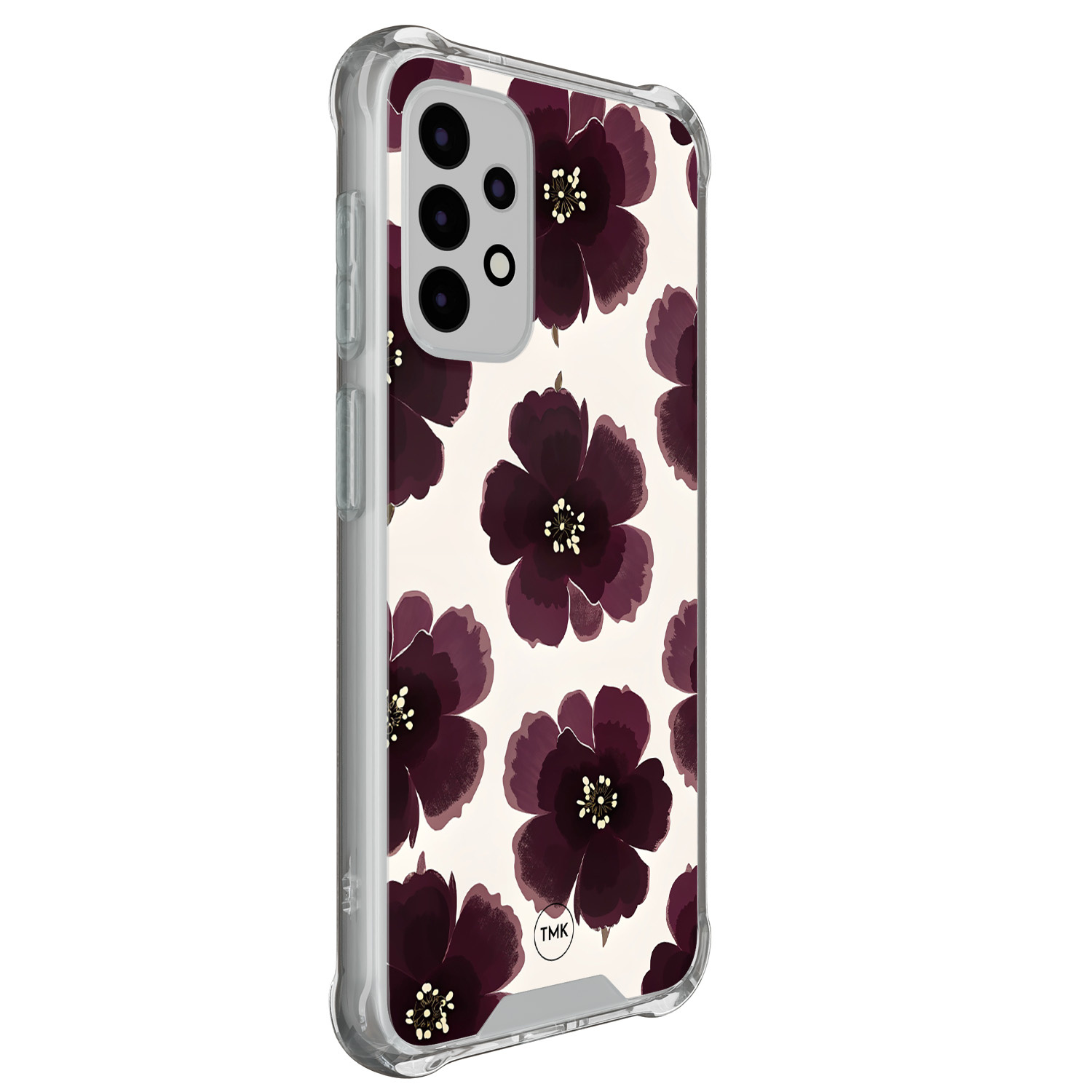 TMK Samsung Galaxy A52(s) shockproof hoesje - Burgundy flowers