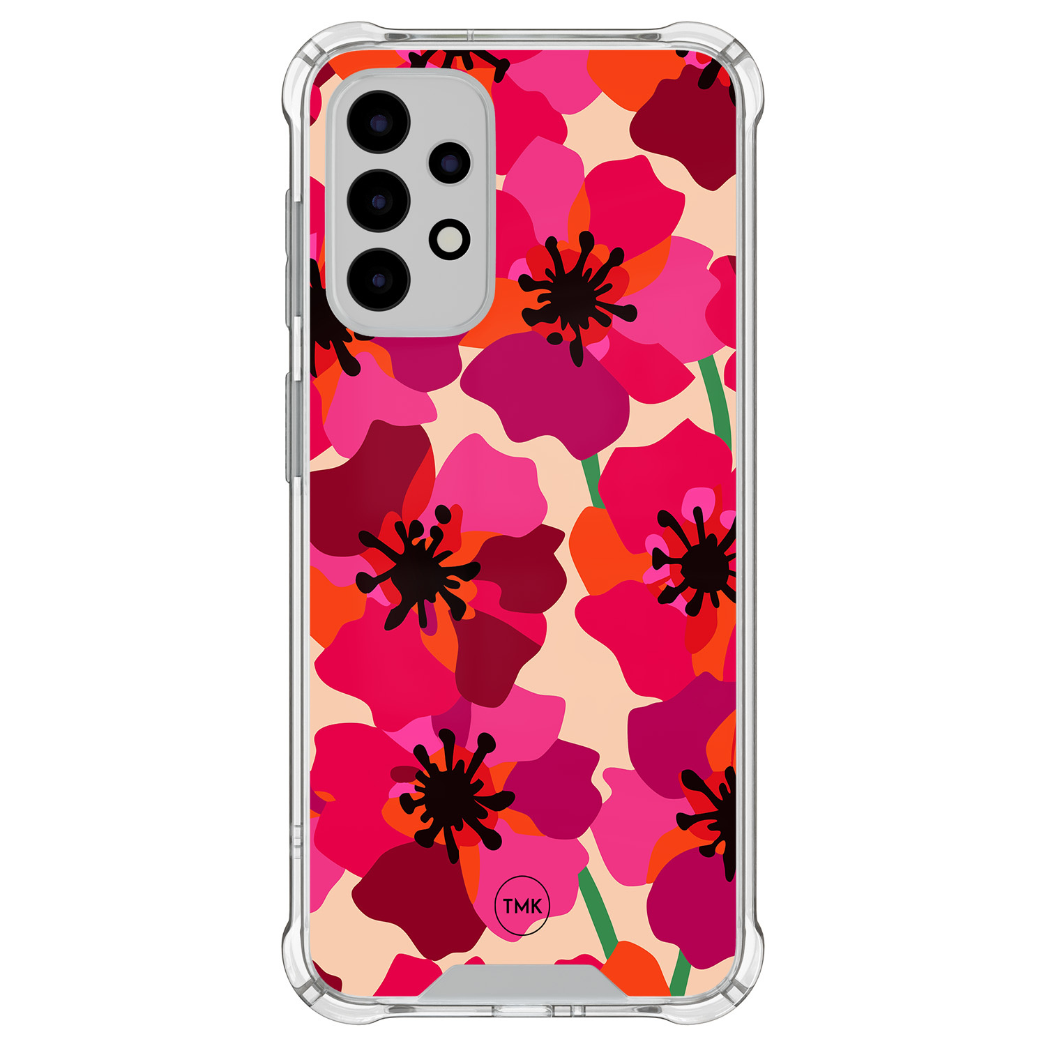 TMK Samsung Galaxy A52(s) shockproof hoesje - Pink floral bliss