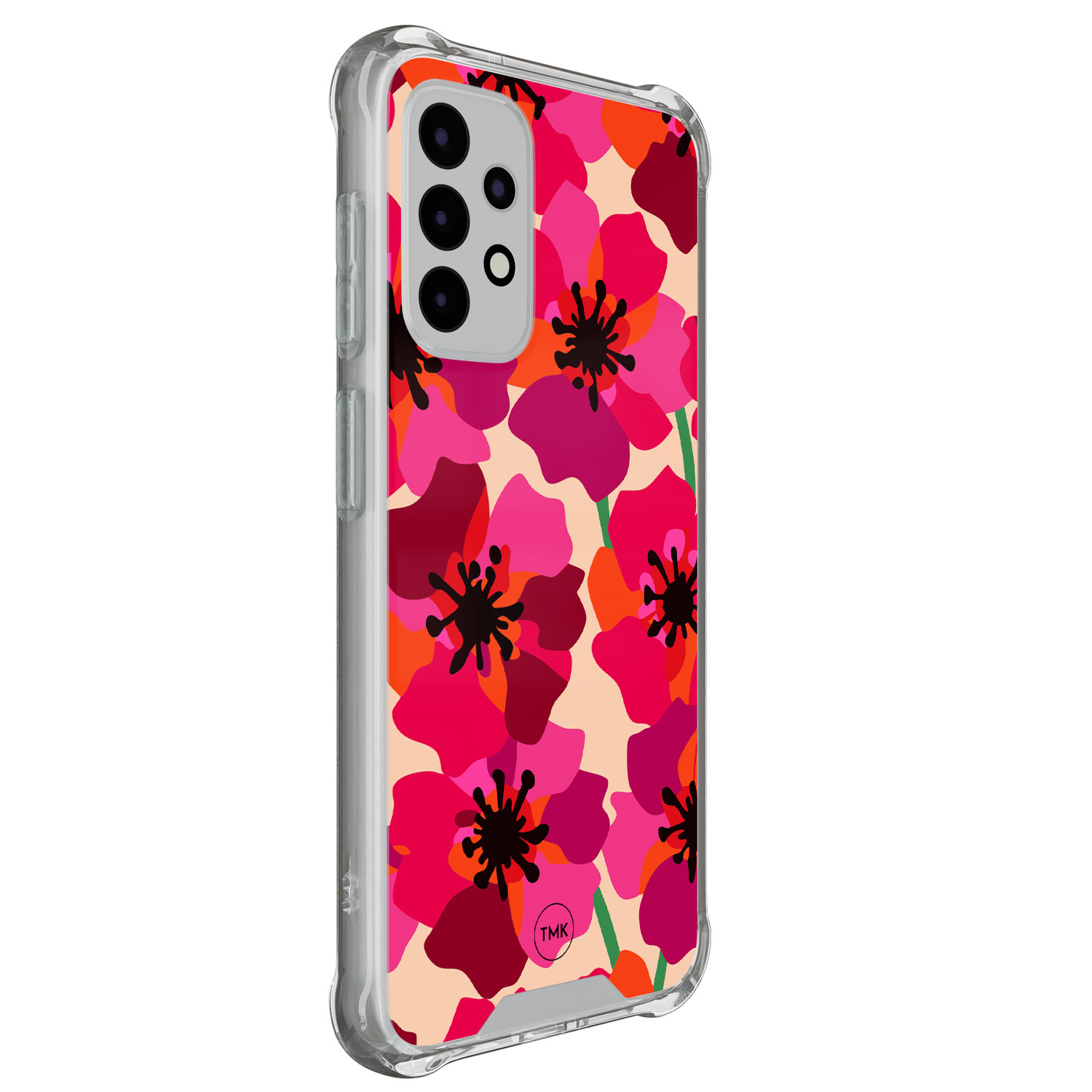 TMK Samsung Galaxy A52(s) shockproof hoesje - Pink floral bliss