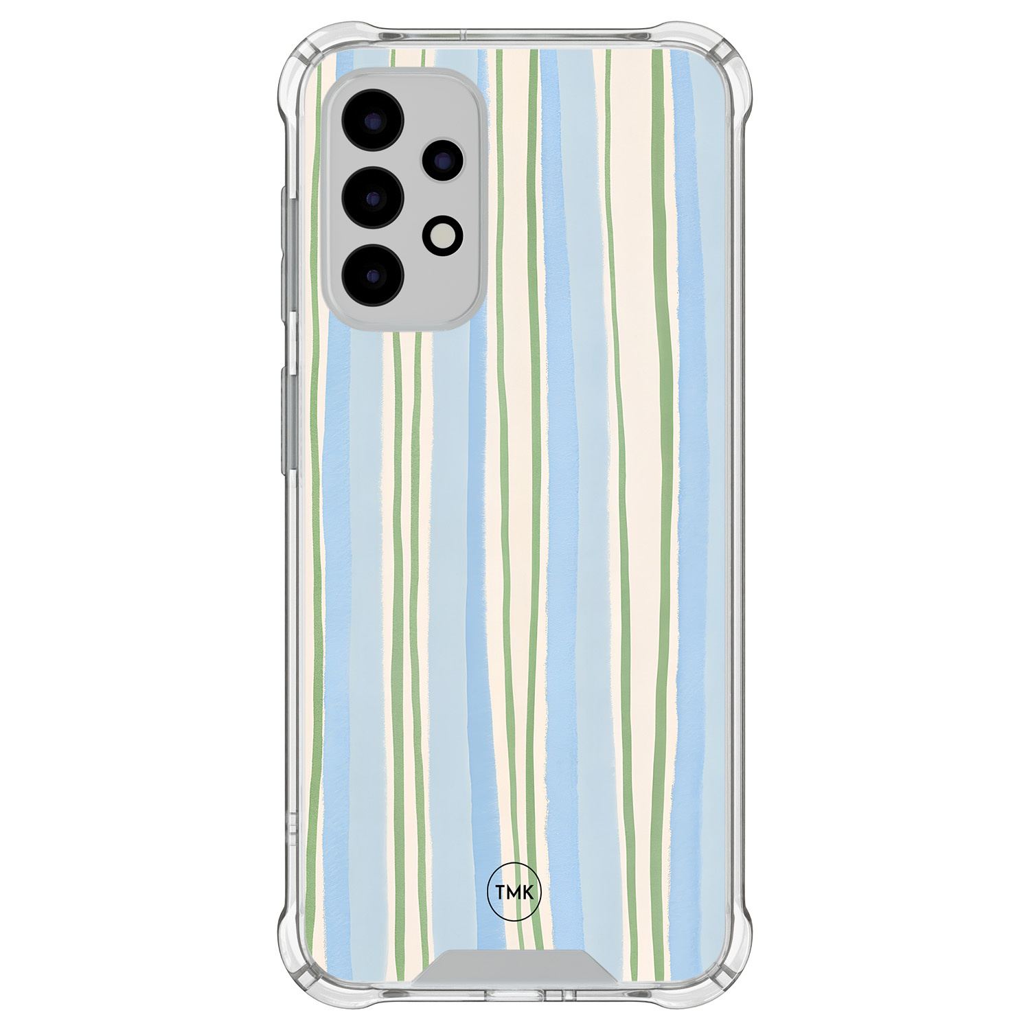 TMK Samsung Galaxy A52(s) shockproof hoesje - Pastelblauwe strepen