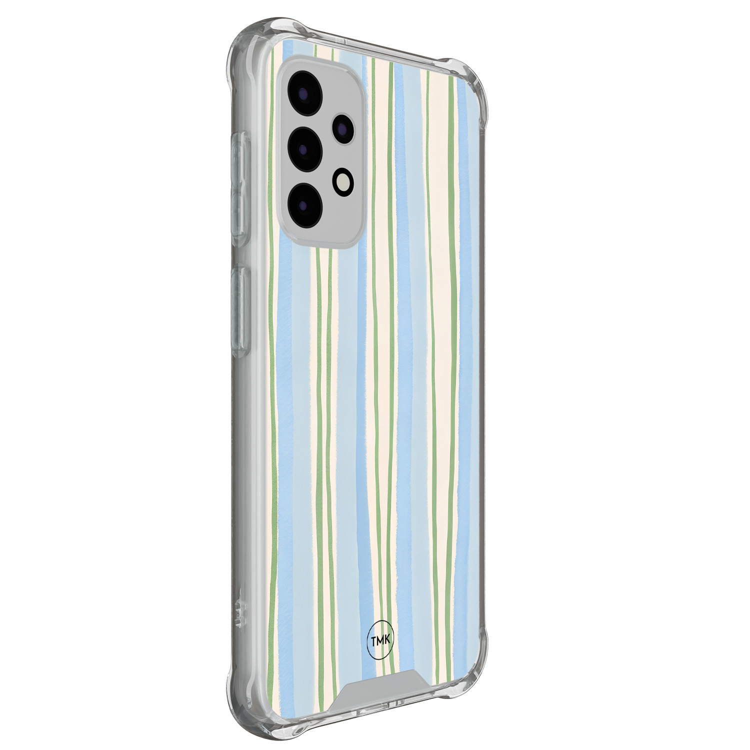 TMK Samsung Galaxy A52(s) shockproof hoesje - Pastelblauwe strepen