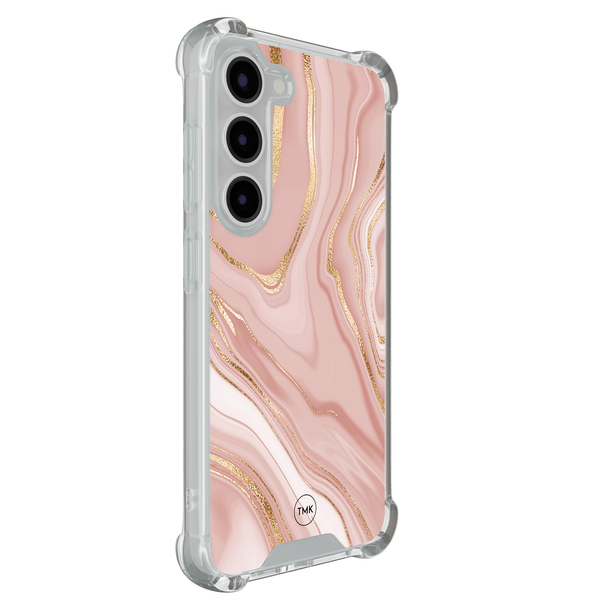 TMK Samsung Galaxy S23 shockproof hoesje - Rose marble