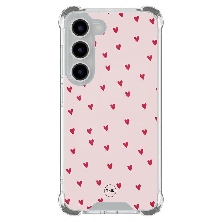 TMK Samsung Galaxy S23 shockproof hoesje - Cute hearts