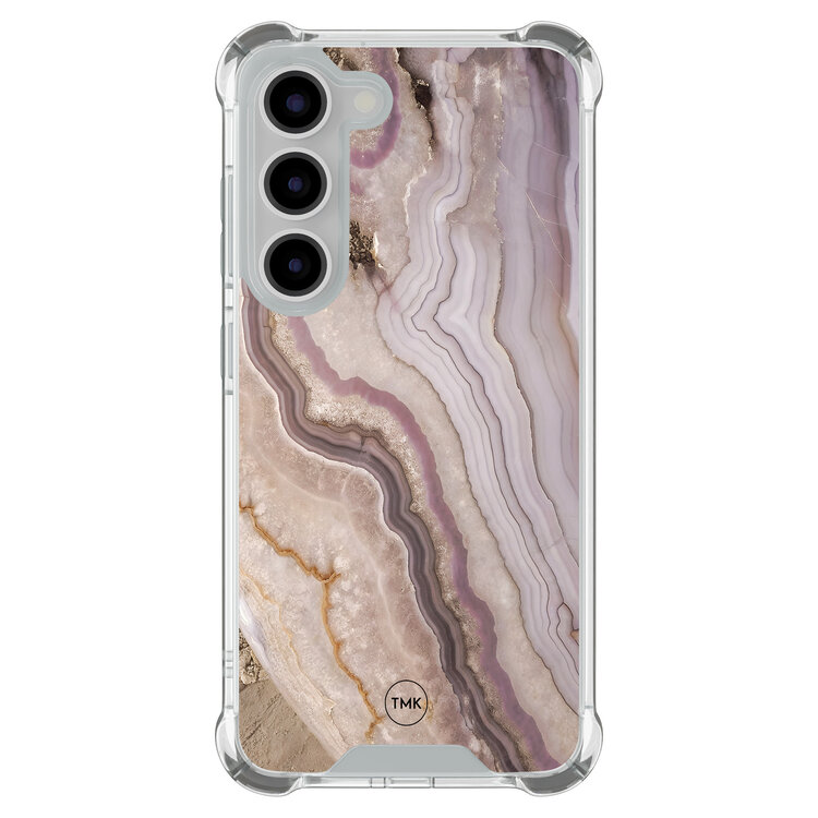 Casevibes Samsung Galaxy S23 shockproof hoesje - Blush marble