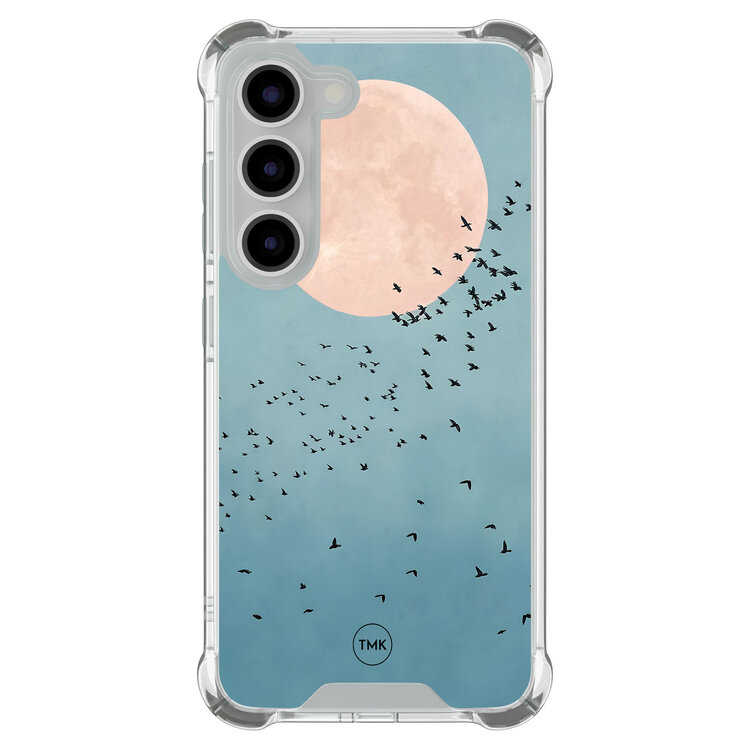 Casevibes Samsung Galaxy S23 shockproof hoesje - Moon birds