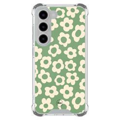 TMK Samsung Galaxy S23 shockproof hoesje - Retro cute flowers