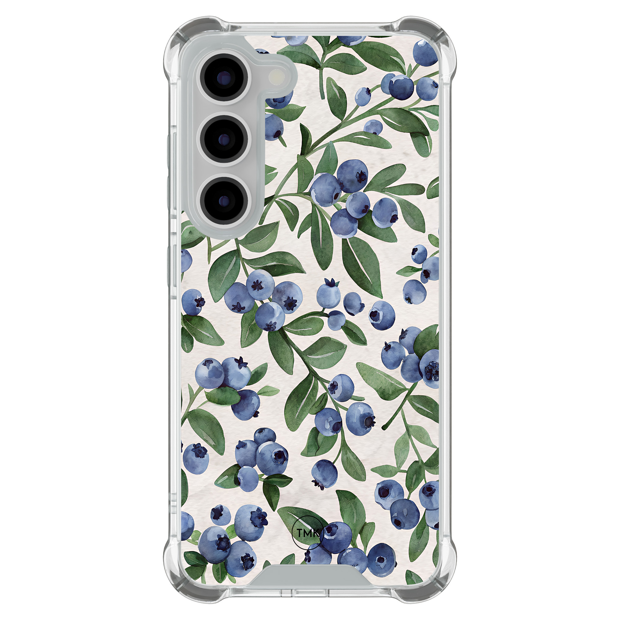 TMK Samsung Galaxy S23 shockproof hoesje - Blueberries