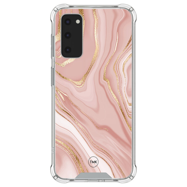 Casevibes Samsung Galaxy S20 FE shockproof hoesje - Rose marble