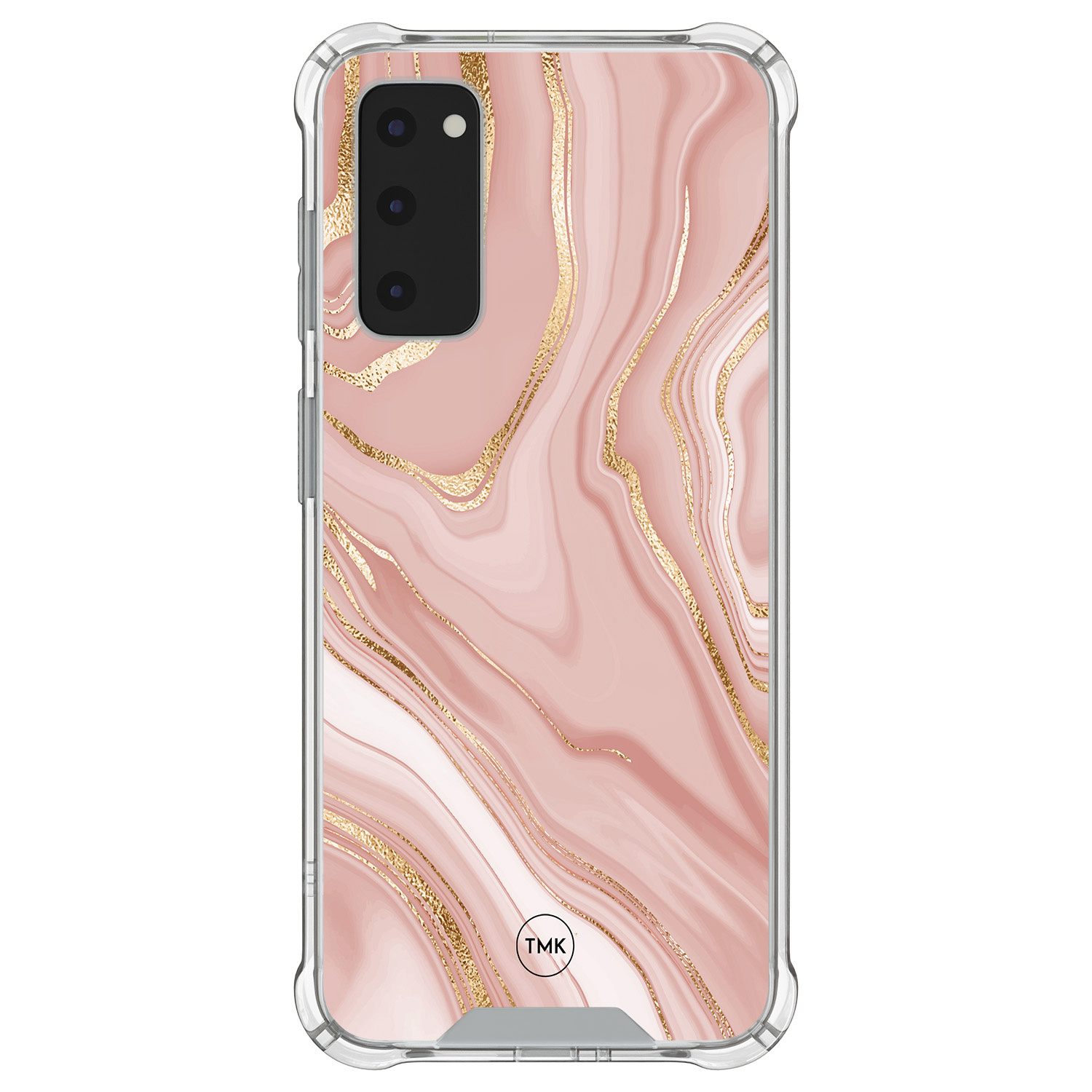 TMK Samsung Galaxy S20 FE shockproof hoesje - Rose marble
