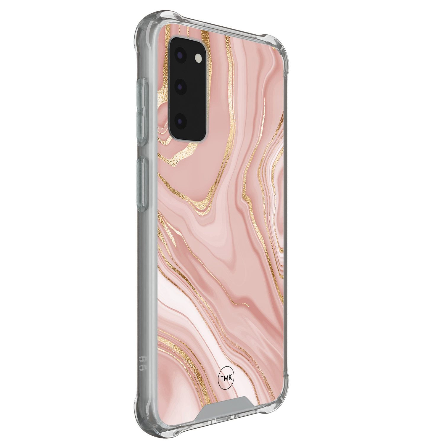 TMK Samsung Galaxy S20 FE shockproof hoesje - Rose marble
