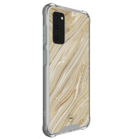 TMK Samsung Galaxy S20 FE shockproof hoesje - Golden marble