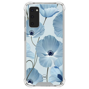 TMK Samsung Galaxy S20 FE shockproof hoesje - Blauw bloemenveld