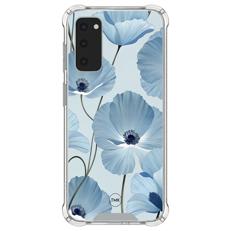 TMK Samsung Galaxy S20 FE shockproof hoesje - Blauw bloemenveld