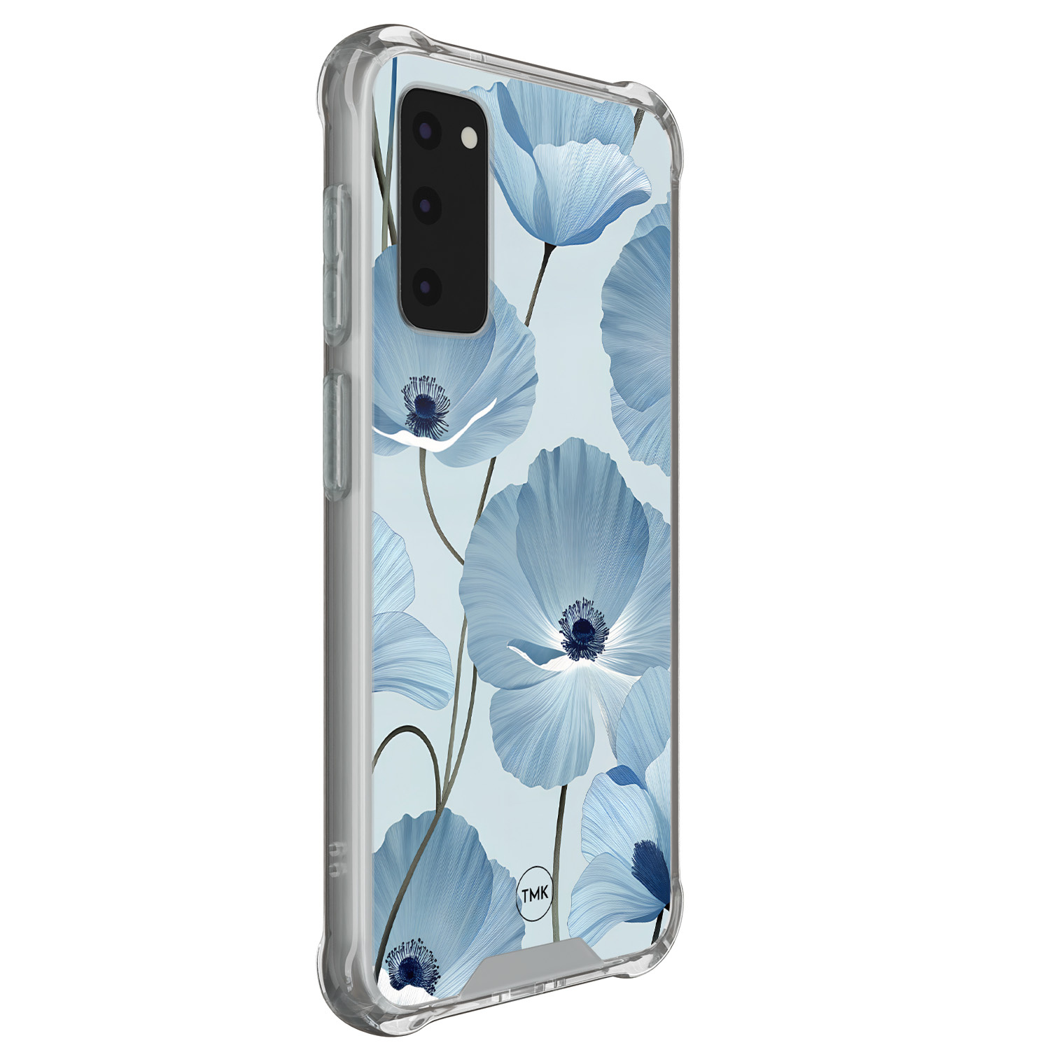 TMK Samsung Galaxy S20 FE shockproof hoesje - Blauw bloemenveld