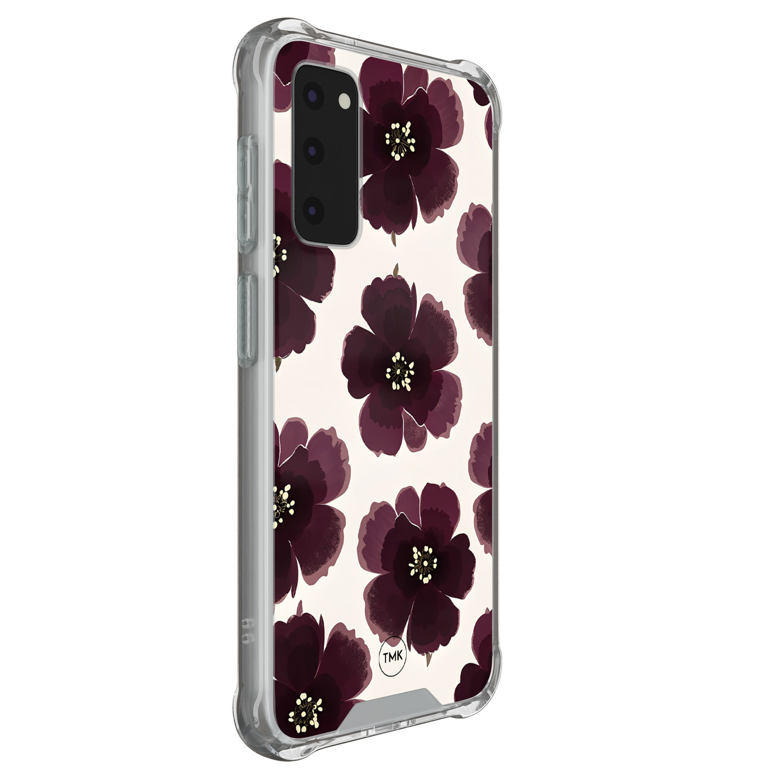 TMK Samsung Galaxy S20 FE shockproof hoesje - Burgundy flowers