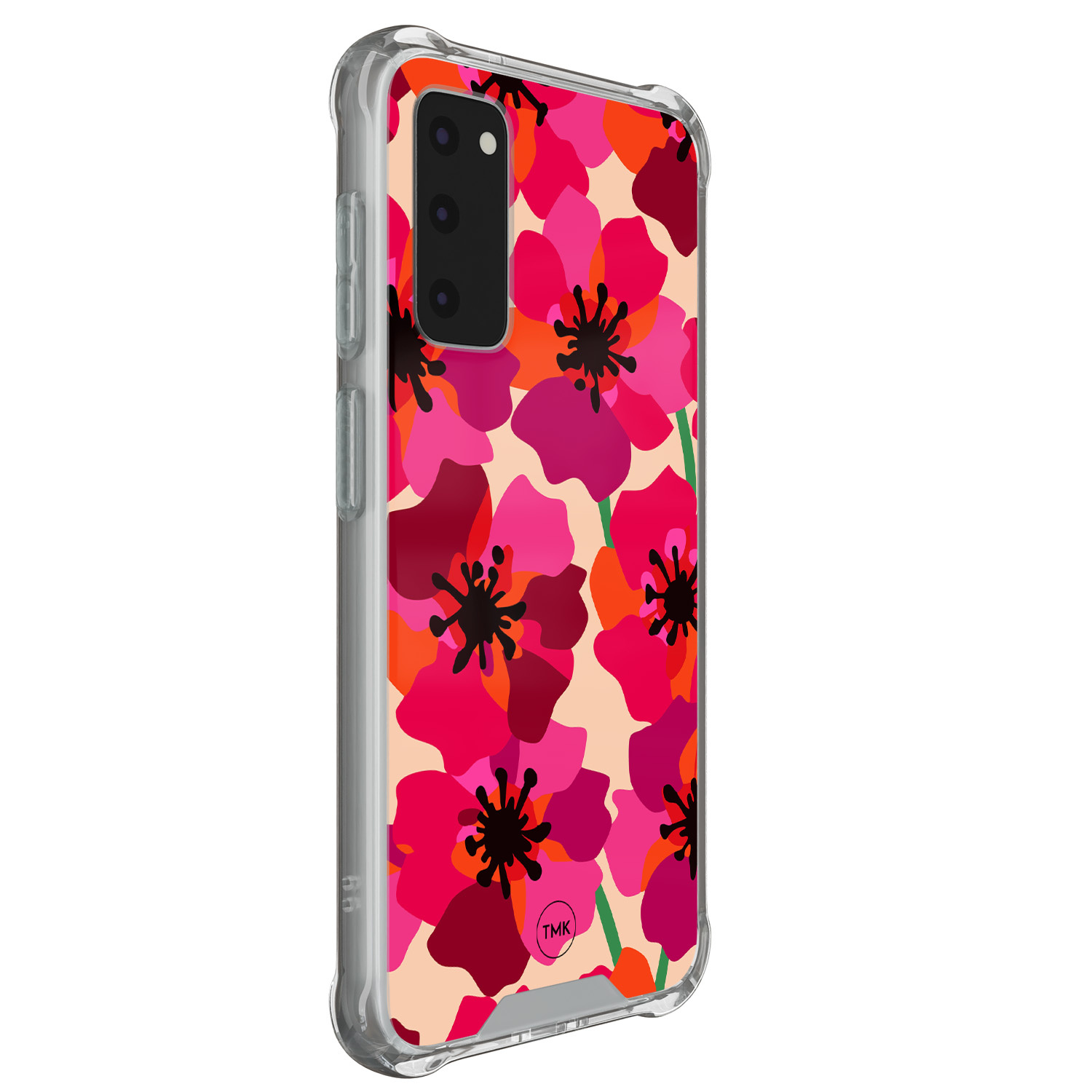 TMK Samsung Galaxy S20 FE shockproof hoesje - Pink floral bliss