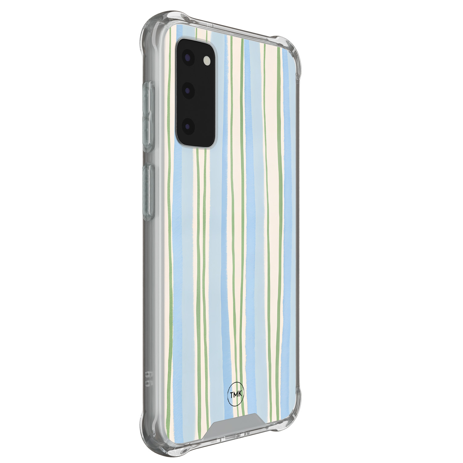 TMK Samsung Galaxy S20 FE shockproof hoesje - Pastelblauwe strepen
