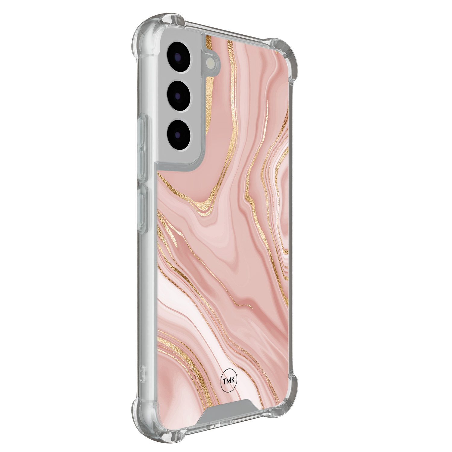 TMK Samsung Galaxy S22 shockproof hoesje - Rose marble