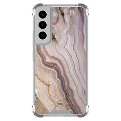 TMK Samsung Galaxy S22 shockproof hoesje - Blush marble