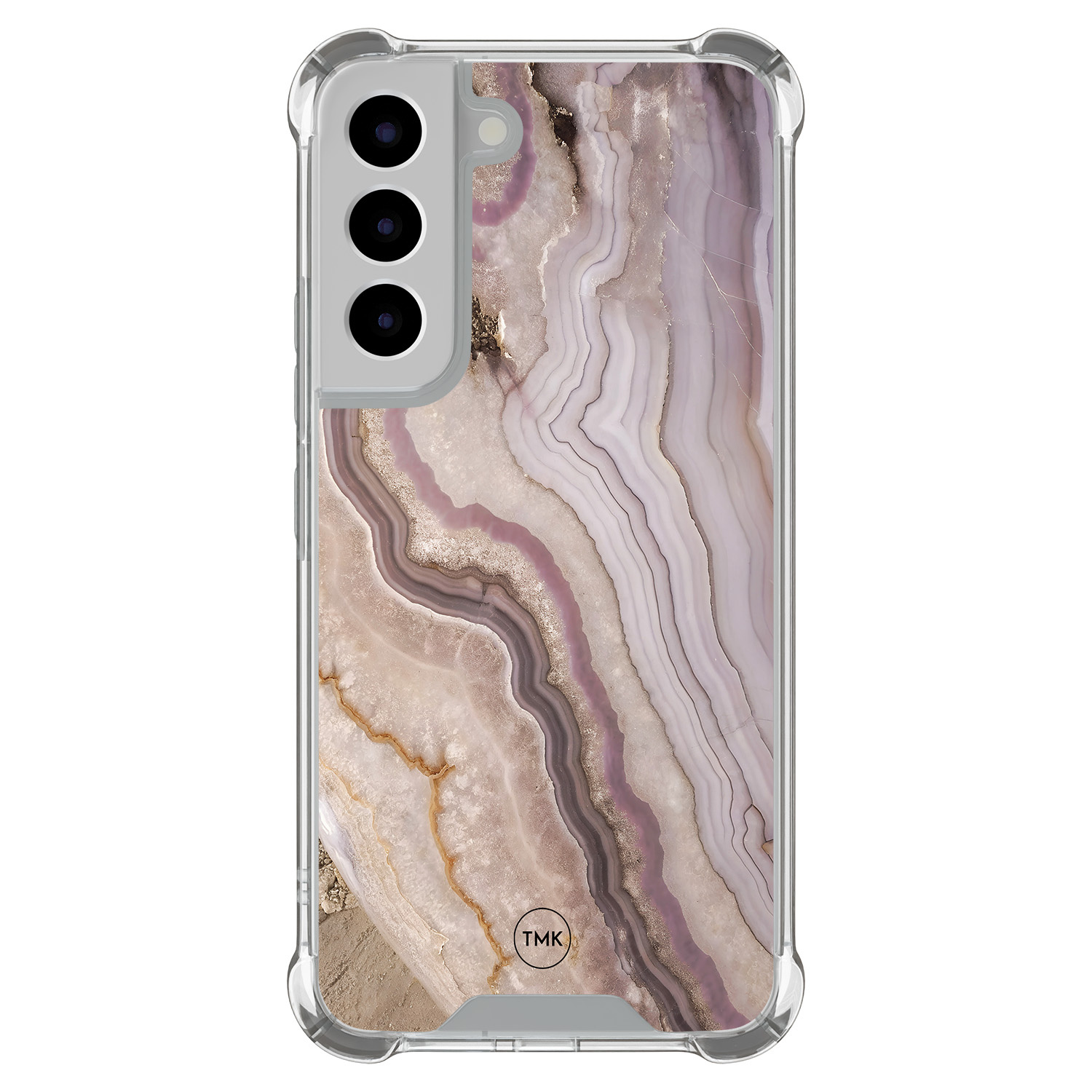 TMK Samsung Galaxy S22 shockproof hoesje - Blush marble