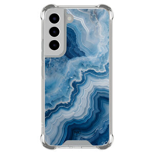 TMK Samsung Galaxy S22 shockproof hoesje - Skystone marble