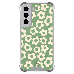 TMK Samsung Galaxy S22 shockproof hoesje - Retro cute flowers
