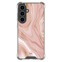 TMK Samsung Galaxy S24 FE shockproof hoesje - Rose marble