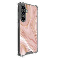 TMK Samsung Galaxy S24 FE shockproof hoesje - Rose marble