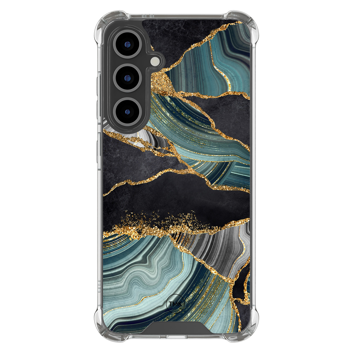 TMK Samsung Galaxy S24 FE shockproof hoesje - Marble jade stone