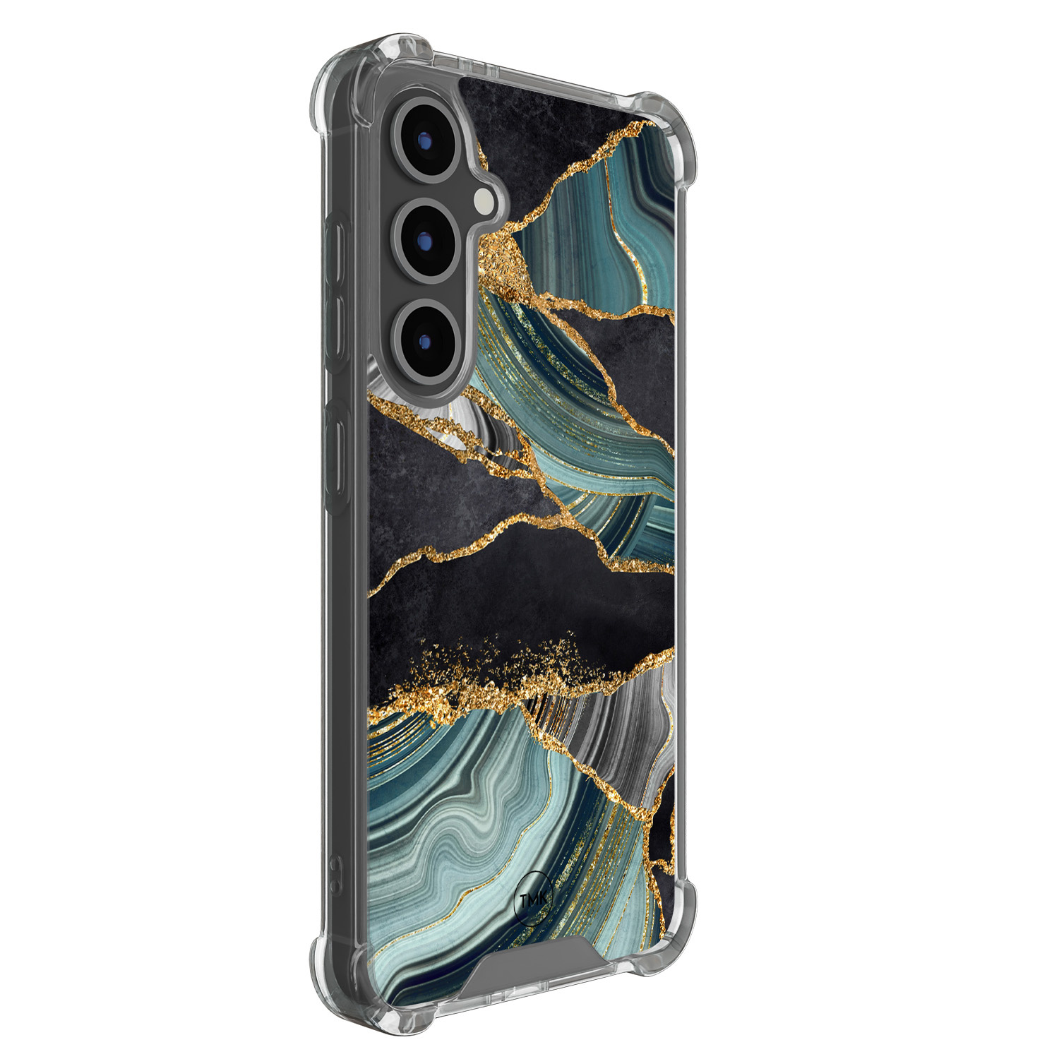 TMK Samsung Galaxy S24 FE shockproof hoesje - Marble jade stone