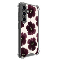 TMK Samsung Galaxy S24 FE shockproof hoesje - Burgundy flowers