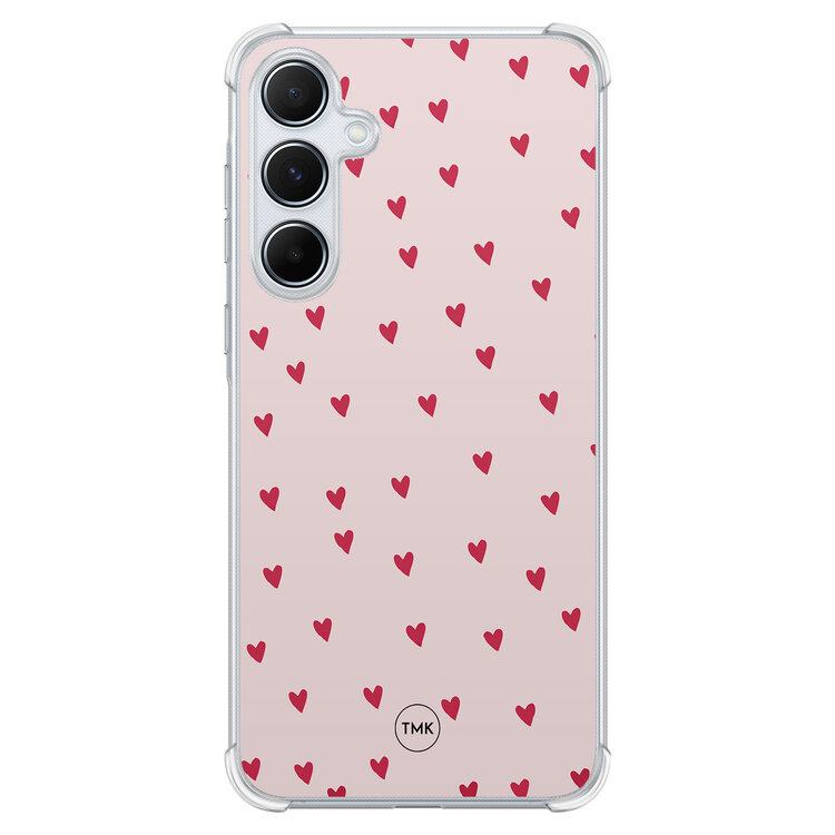 TMK Samsung Galaxy A55 shockproof hoesje - Cute hearts