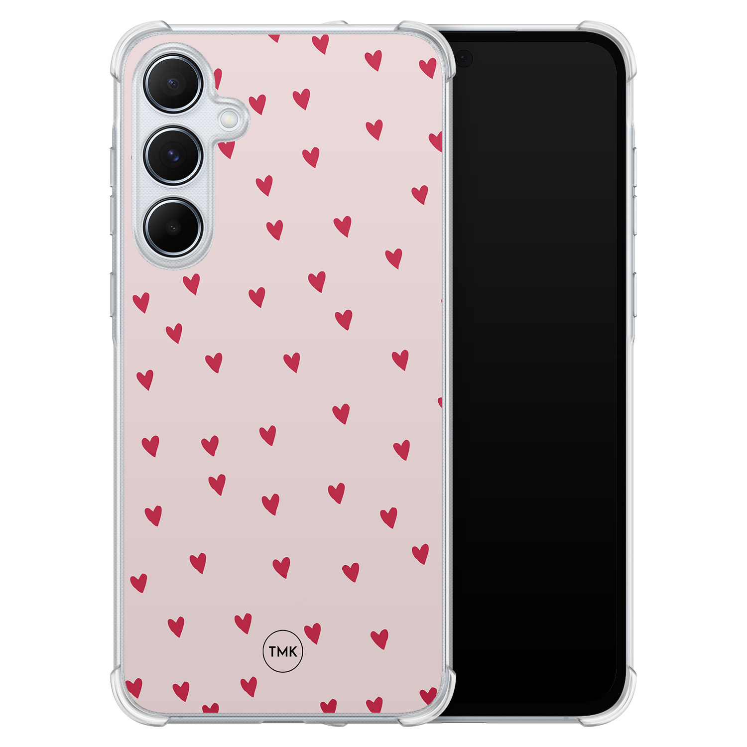 TMK Samsung Galaxy A55 shockproof hoesje - Cute hearts