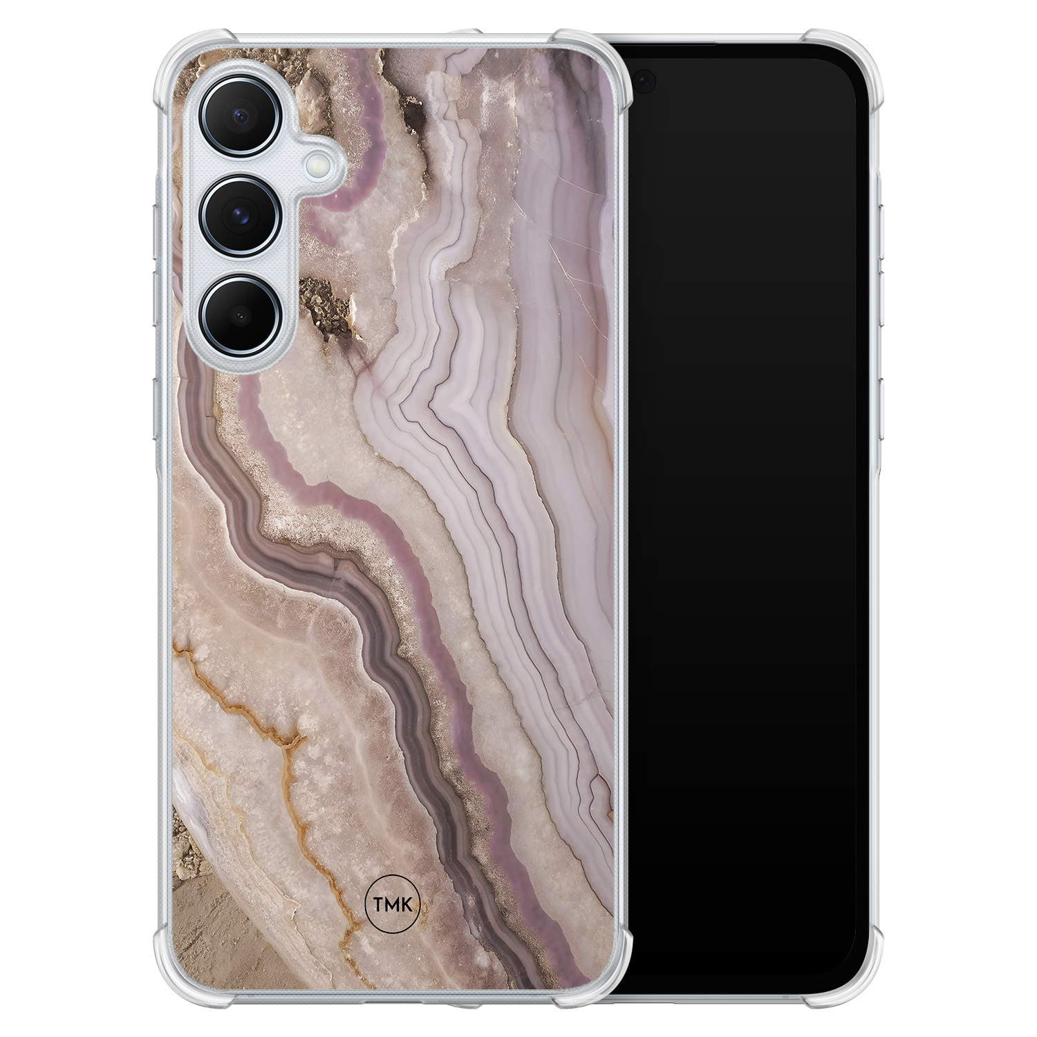 TMK Samsung Galaxy A55 shockproof hoesje - Blush marble
